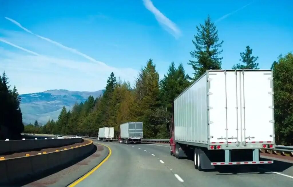 moving truck on the road